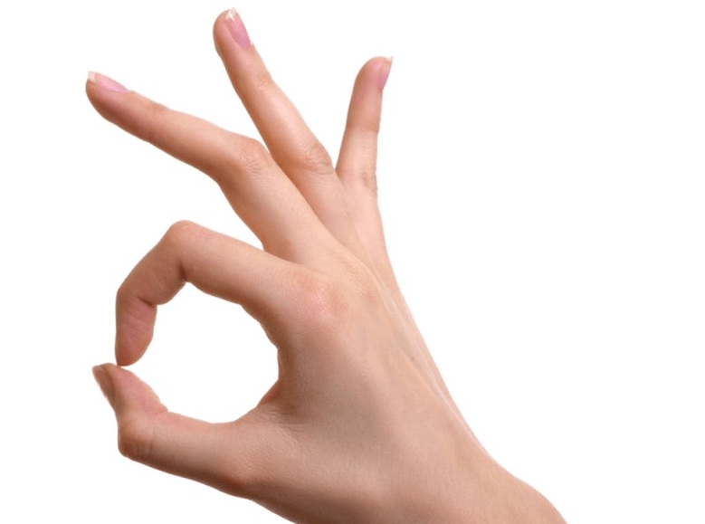 The fingers of the technique in the ring